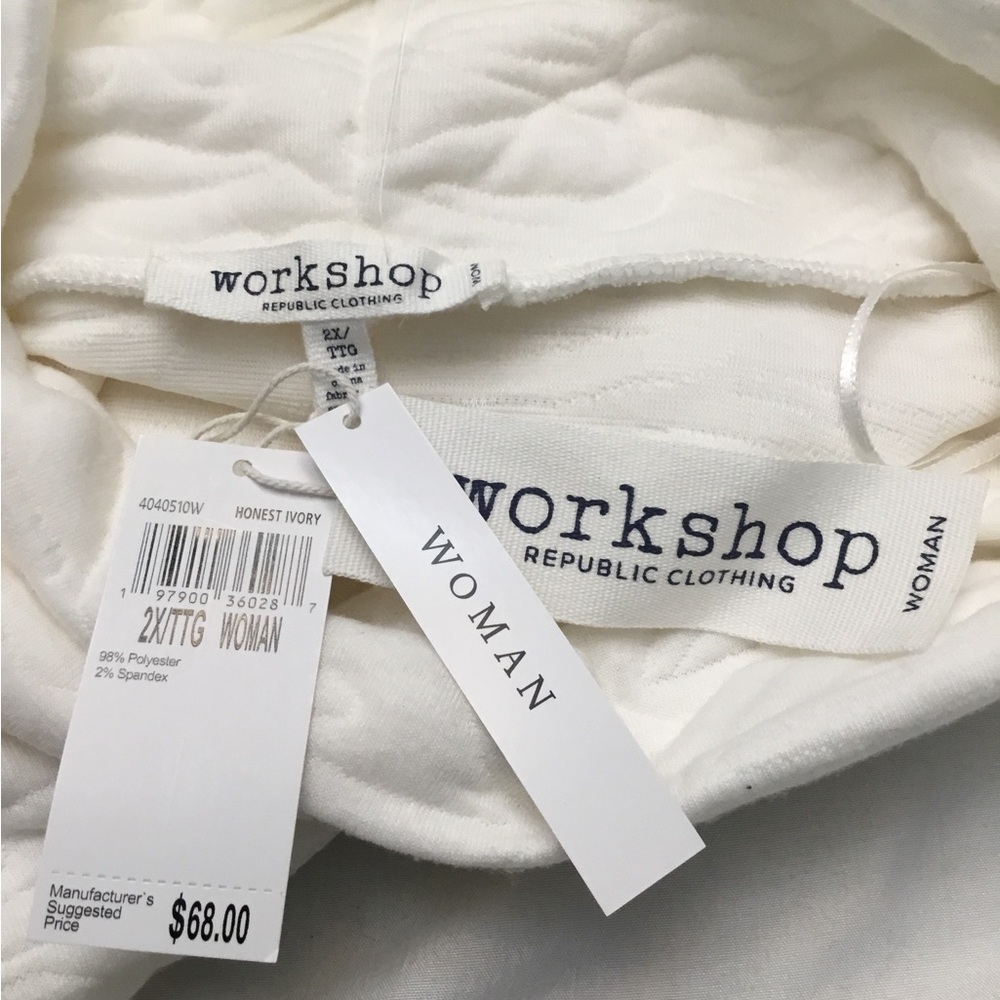 Workshop Republic Clothing White Cowl Turtleneck Sweater - Picture 9 of 12